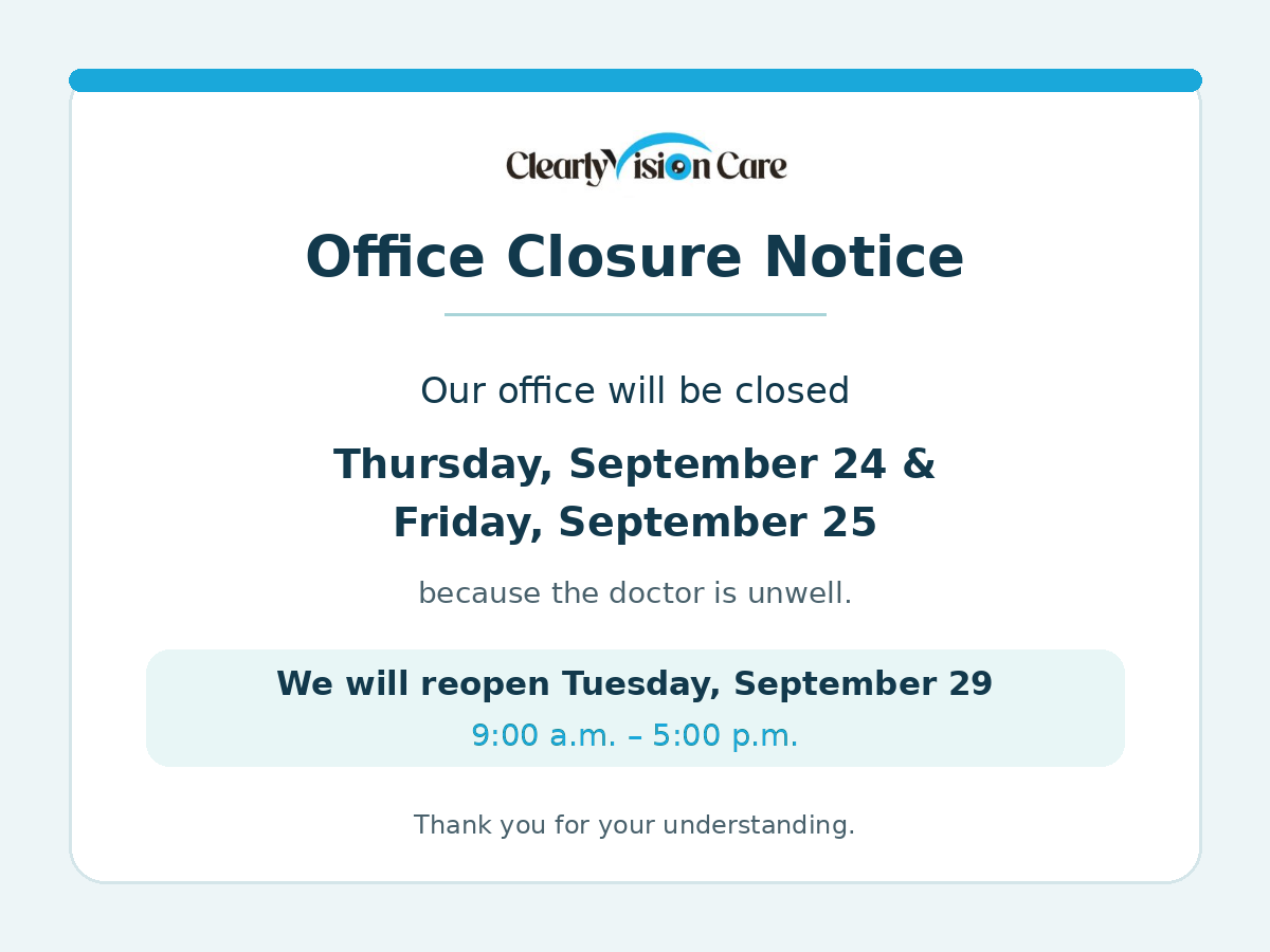 Clearly-Vision-Care-Closure-Popup